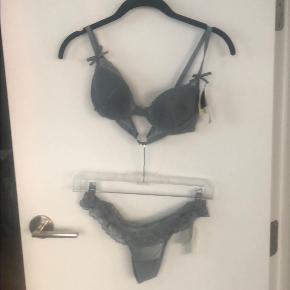 Blue grey huit lingerie set